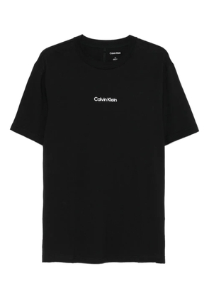 Calvin Klein logo-embroidered crew-neck T-shirt - Black