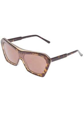 Marni Eyewear angled frame sunglasses - Brown