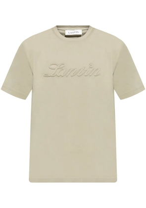 Lanvin logo-embossed T-shirt - Neutrals