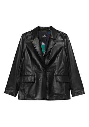 PS Paul Smith single-breasted leather jacket - Black