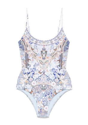 Camilla scoop-neck swimsuit - Blue