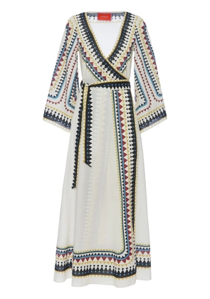 La DoubleJ cotton maxi wrap dress - White