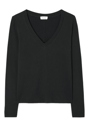 American Vintage Gamipy long-sleeve V-neck T-shirt - Black