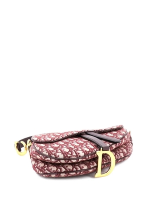 Christian Dior Pre-Owned Saddle Handbag Oblique Canvas Medium shoulder bag - Red