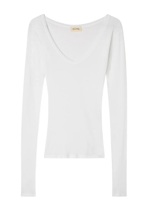 American Vintage Massachusetts scoop-neck T-shirt - White