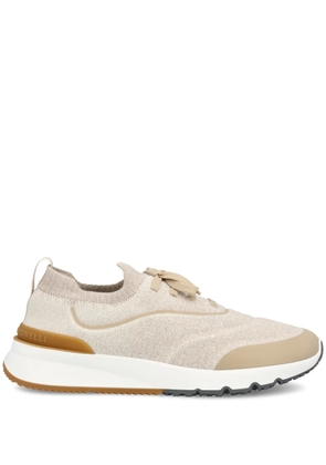 Brunello Cucinelli lace-up-detail sneakers - Neutrals