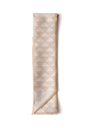 Prada printed silk scarf - Neutrals