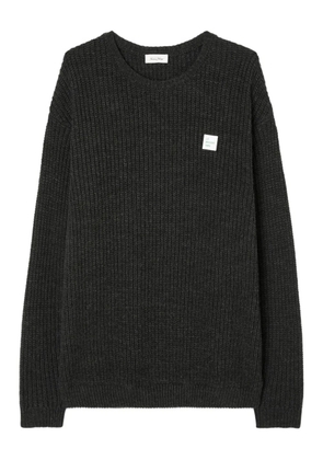 American Vintage ribbed logo-patch sweater - Grey