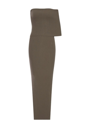 Rick Owens ribbed strapless maxi dress - Green