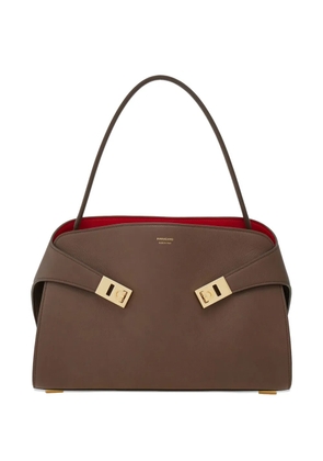 Ferragamo leather shoulder bag - Brown