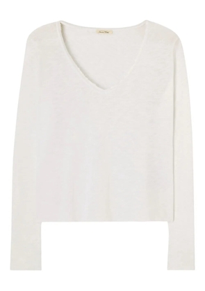American Vintage Sonoma long-sleeve V-neck T-shirt - White