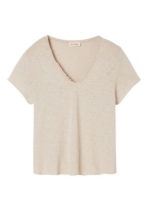 American Vintage Sonoma brushed V-neck T-shirt - Neutrals