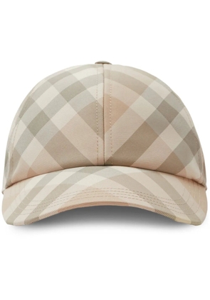 Burberry check-pattern eyelet-detailing cap - Brown