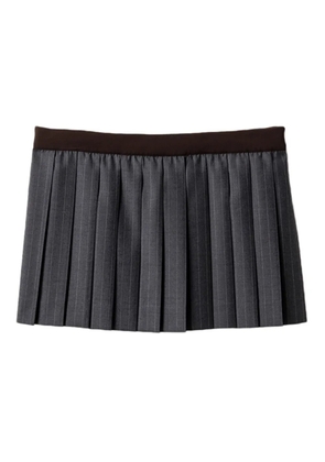 Miu Miu pinstripe pleated skirt - Grey