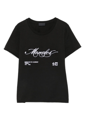 Moncler embroidered-logo cotton T-shirt - Black