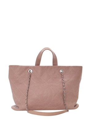 CHANEL Pre-Owned 2014-2015 Quilted Caviar Shopping Tote satchel - Brown