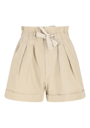 ISABEL MARANT pleated tie-waist shorts - Neutrals