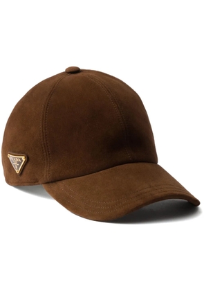 Prada suede baseball cap - Brown