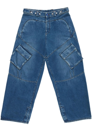 COUNTY OF MILAN wide-leg cargo jeans - Blue