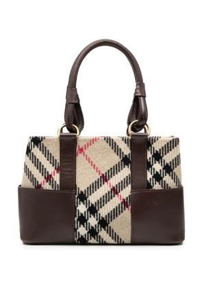 Burberry Pre-Owned 2000-2017 Supernova Check Wool tote bag - Brown