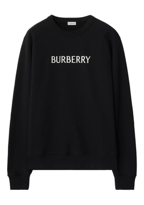 Burberry logo cotton sweatshirt - Black
