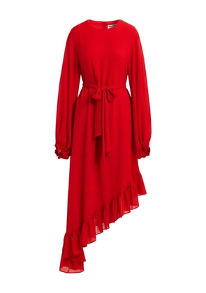 Essentiel Antwerp ruffled asymmetric dress - Red