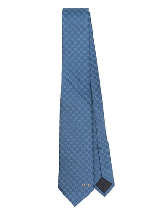 Gucci GG Supreme pattern silk tie - Blue