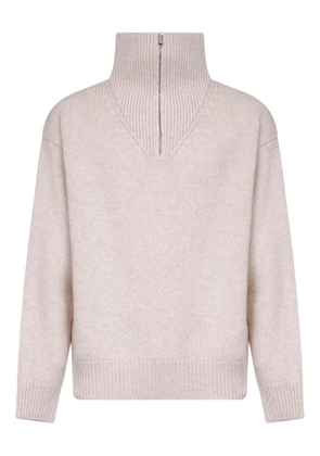 Autry zip-neck sweater - Neutrals