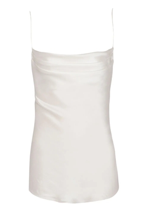 Balmain draped satin top - White