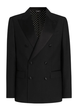 Dolce & Gabbana Sicilia double-breasted peaked-lapel jacket - Black