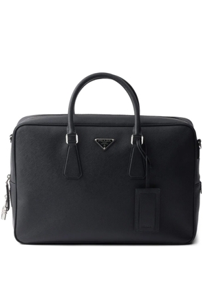 Prada textured-leather briefcase - Black