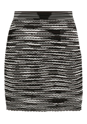 Missoni striped ribbed skirt - Brown