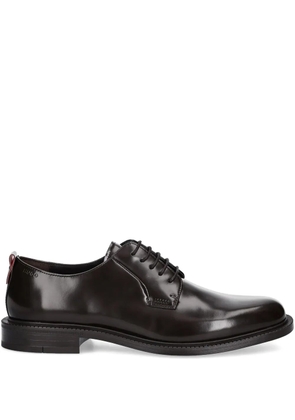 HUGO leather lace-up derby shoes - Brown