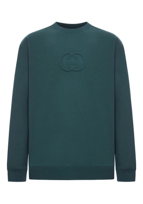 Gucci logo-embossed cotton sweatshirt - Green