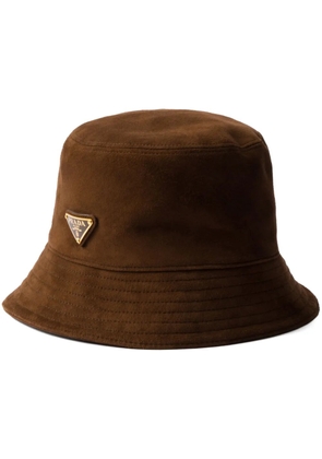 Prada Suede bucket hat - Brown