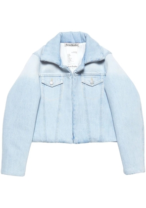Acne Studios floral-lining denim jacket - Blue