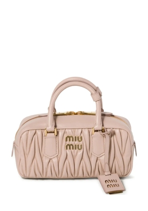 Miu Miu Arcadie matelassé leather tote bag - Pink