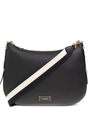 Kate Spade logo-plaque shoulder bag - Black