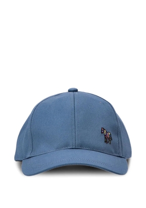 Paul Smith zebra-embroidered cotton cap - Blue
