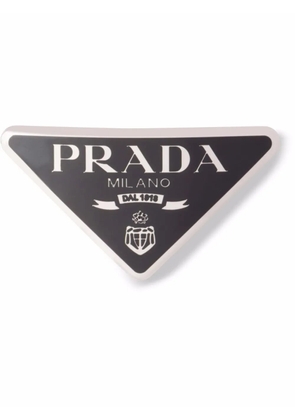 Prada triangle-logo hair clip - Black