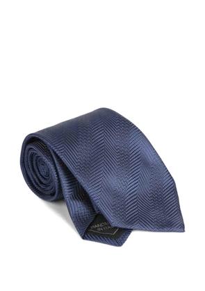 Brioni textured silk tie - Blue
