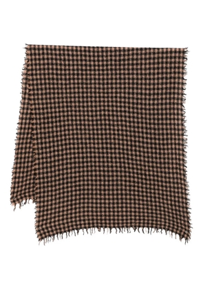 Faliero Sarti checkered scarf - Black