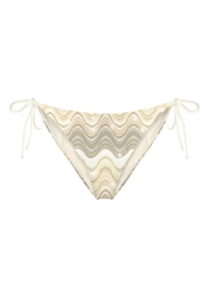 MC2 Saint Barth Sadie Marielle wave-pattern bikini bottom - Neutrals
