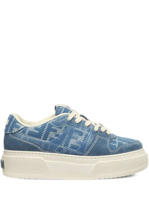 FENDI FF jacquard platform sneakers - Blue