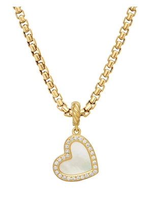 David Yurman 18kt yellow gold DY Elements Heart diamond pendant (19.5mm)