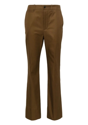 Saint Laurent straight-leg cotton trousers - Brown