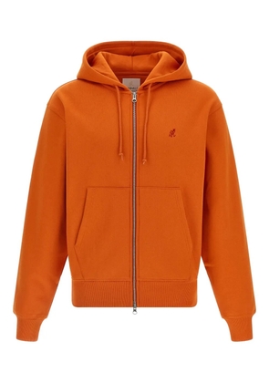 Gramicci zip-front embroidered hoodie - Orange