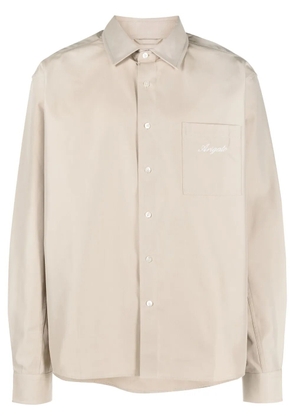 Axel Arigato Flow logo-embroidered shirt - Neutrals