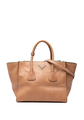 Prada Pre-Owned 2000-2025 Glace Calf Twin Pocket satchel - Brown