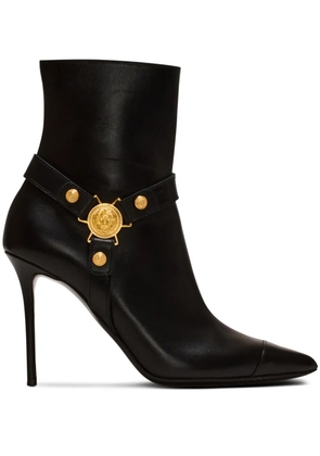 Balmain Eva 95mm logo-plaque ankle boots - Black